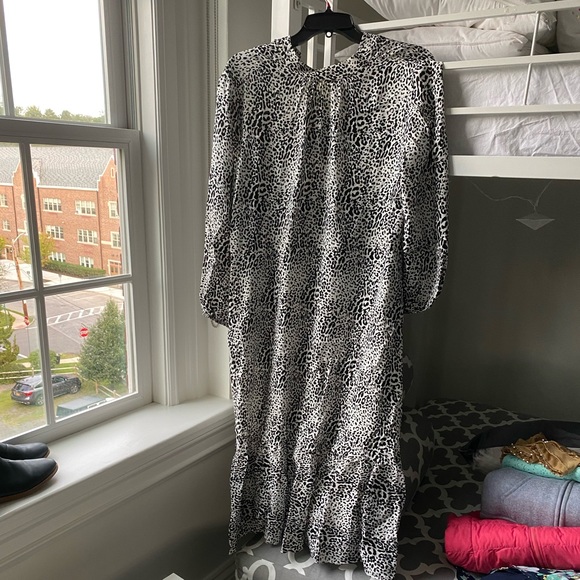 Zara Black and White Animal Print Dress - Picture 1 of 4